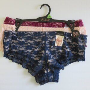 (#129) Prima Valentina 3Pk lace Panties Plus size